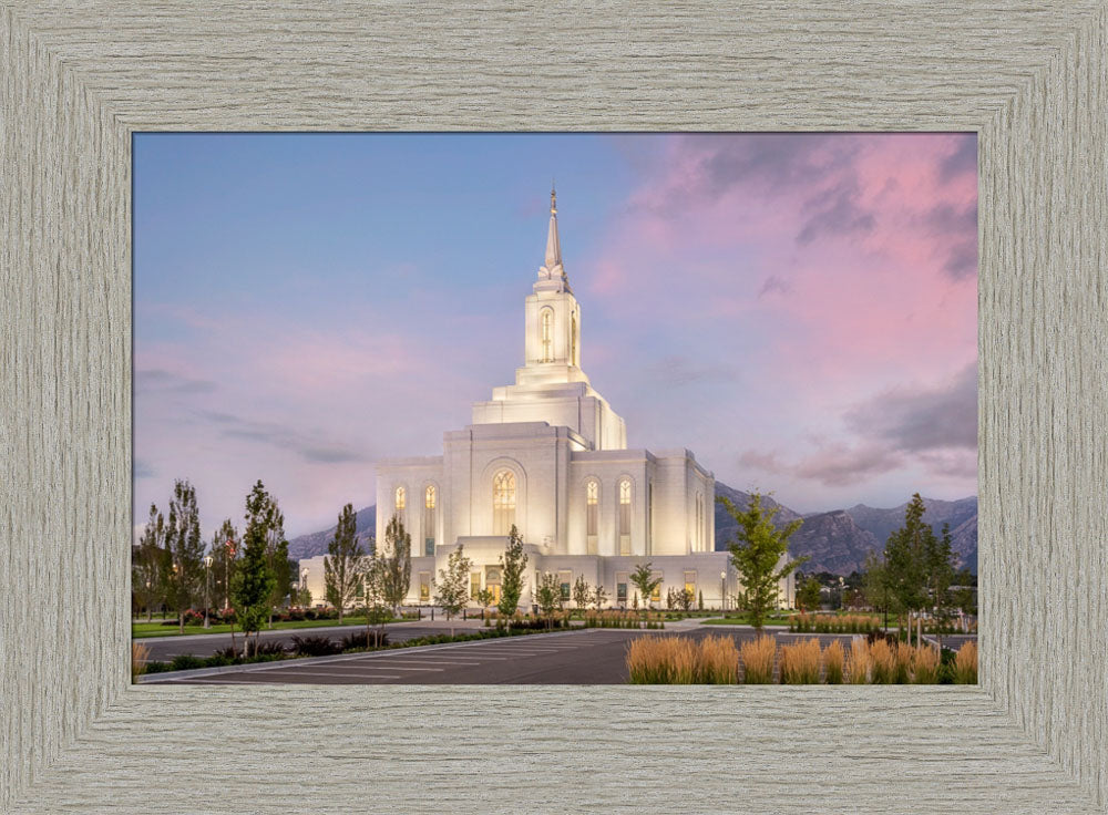 Orem Temple- Clarity - framed giclee canvas