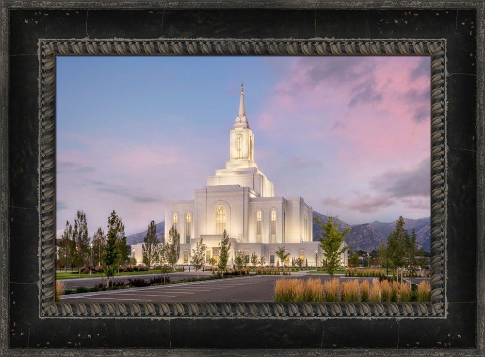 Orem Temple- Clarity - framed giclee canvas