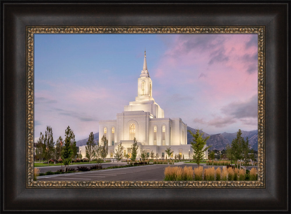 Orem Temple- Clarity - framed giclee canvas