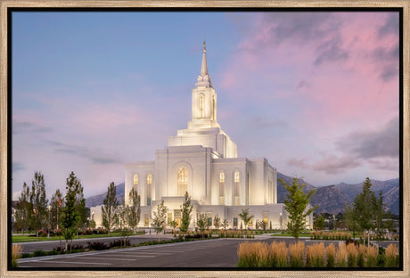 Orem Temple- Clarity - framed giclee canvas