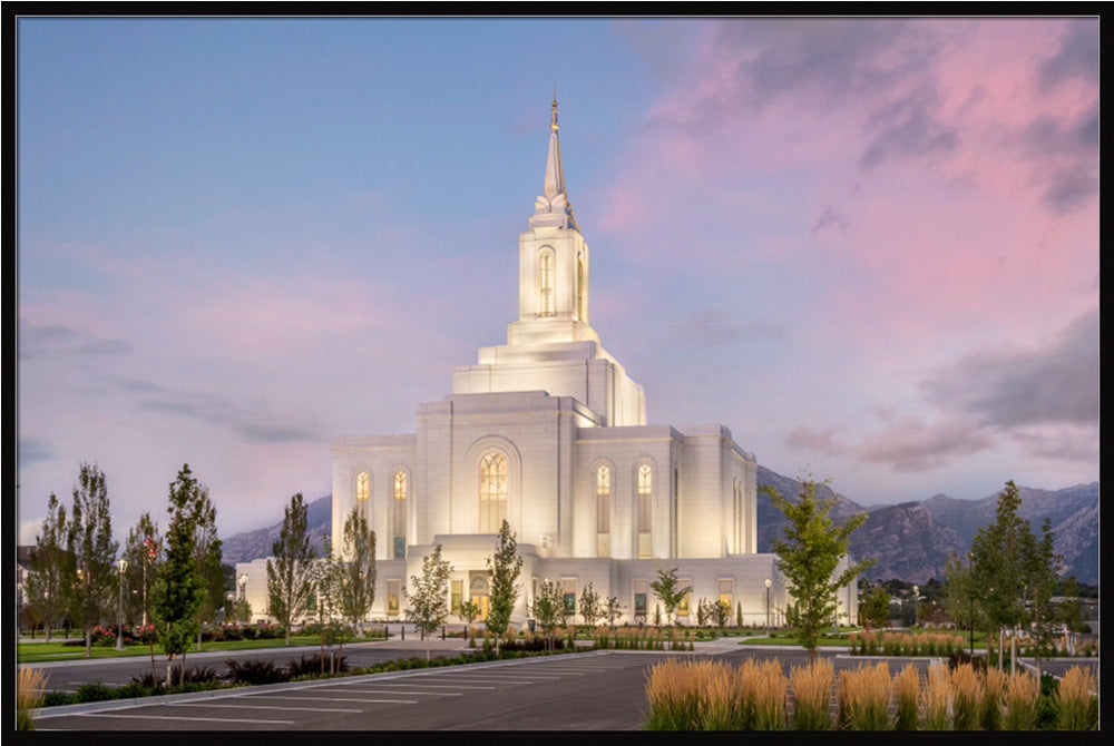 Orem Temple- Clarity - framed giclee canvas