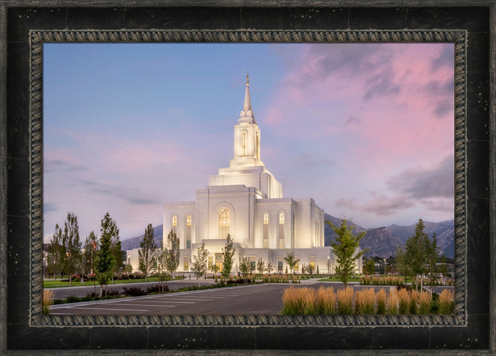 Orem Temple- Clarity - framed giclee canvas