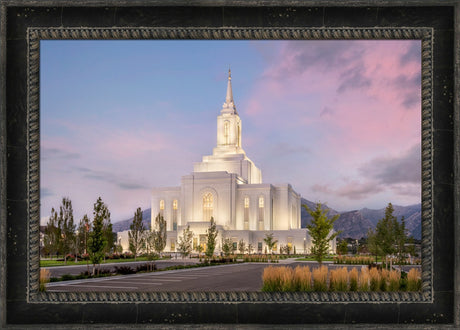 Orem Temple- Clarity - framed giclee canvas