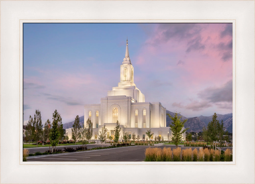 Orem Temple- Clarity - framed giclee canvas