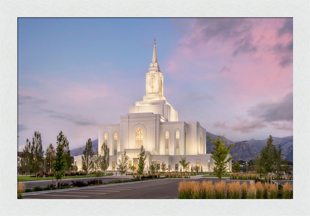 Orem Temple- Clarity - framed giclee canvas