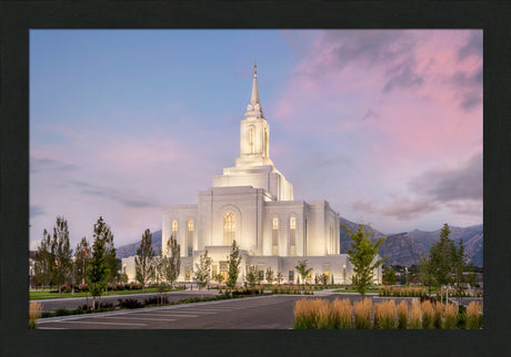 Orem Temple- Clarity - framed giclee canvas