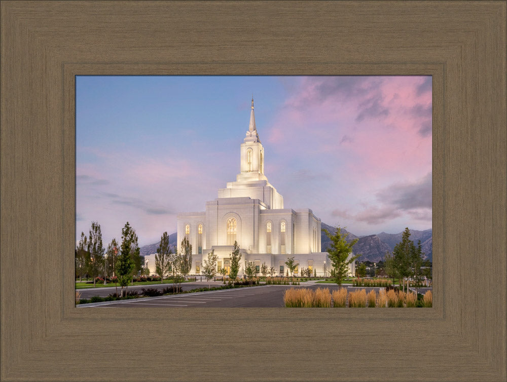 Orem Temple- Clarity - framed giclee canvas