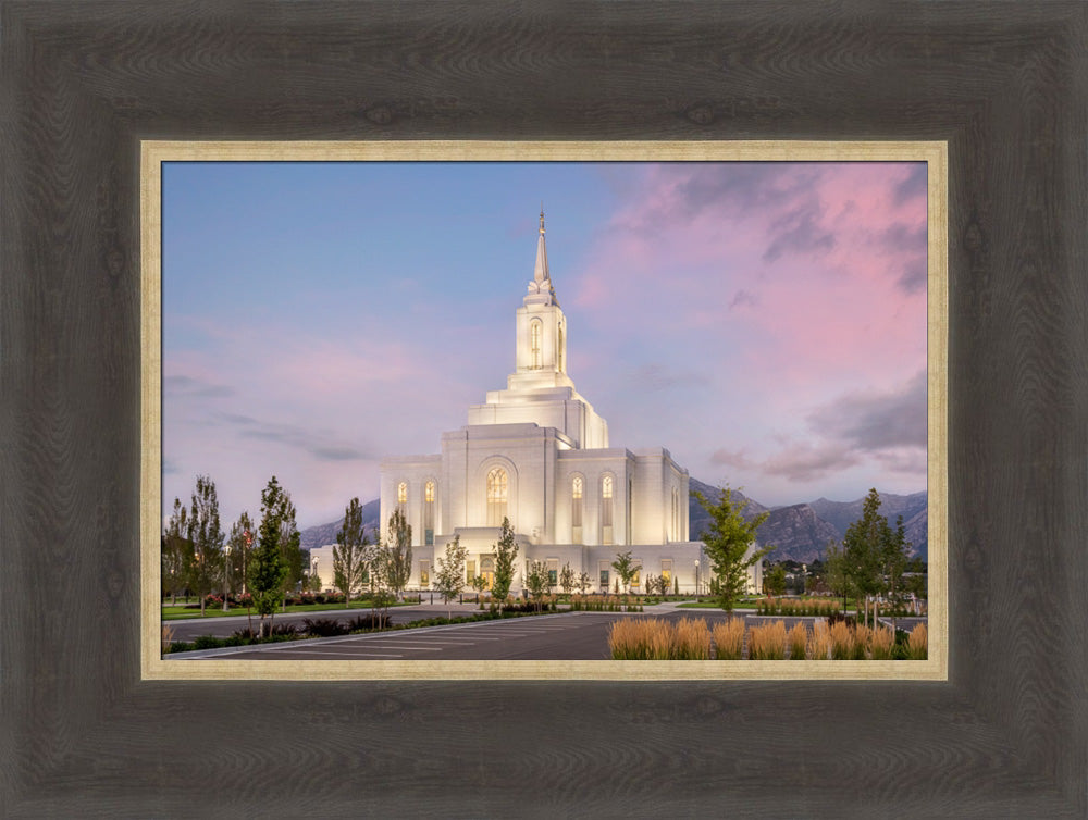 Orem Temple- Clarity - framed giclee canvas