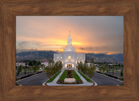 Orem Temple - Brightly Beams - framed giclee canvas