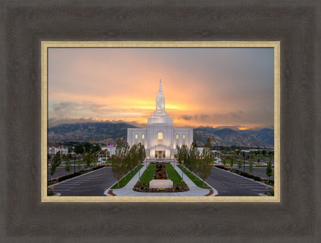 Orem Temple - Brightly Beams - framed giclee canvas