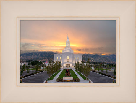 Orem Temple - Brightly Beams - framed giclee canvas