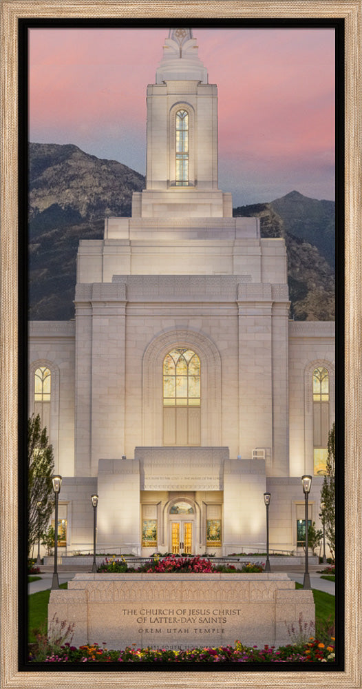 Orem Temple - Mighty Fortress - framed giclee canvas