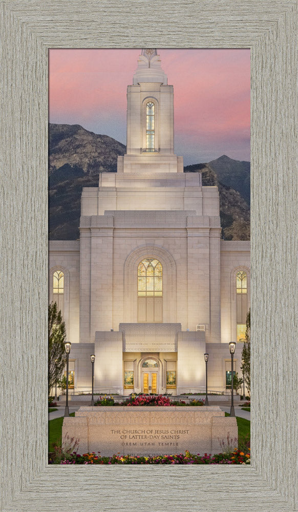 Orem Temple - Mighty Fortress - framed giclee canvas