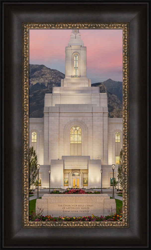 Orem Temple - Mighty Fortress - framed giclee canvas