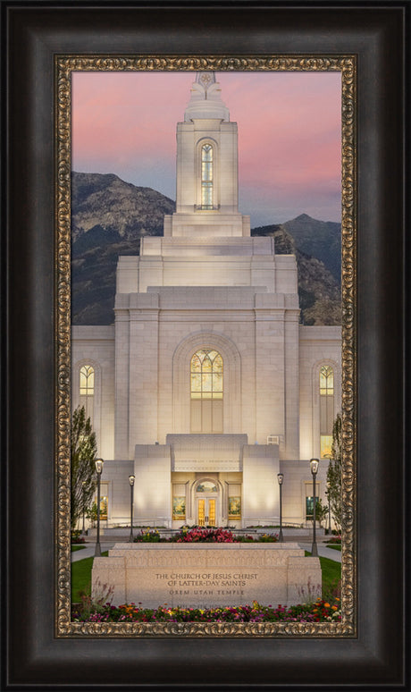 Orem Temple - Mighty Fortress - framed giclee canvas