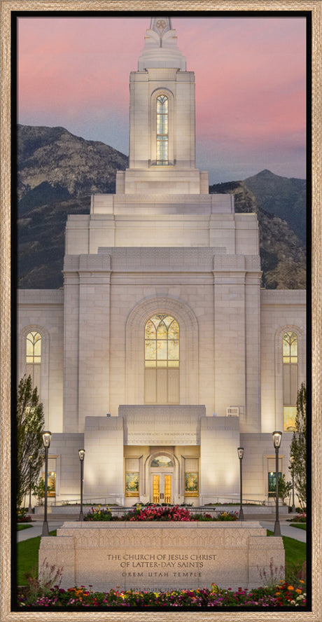 Orem Temple - Mighty Fortress - framed giclee canvas