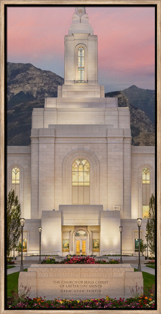 Orem Temple - Mighty Fortress - framed giclee canvas