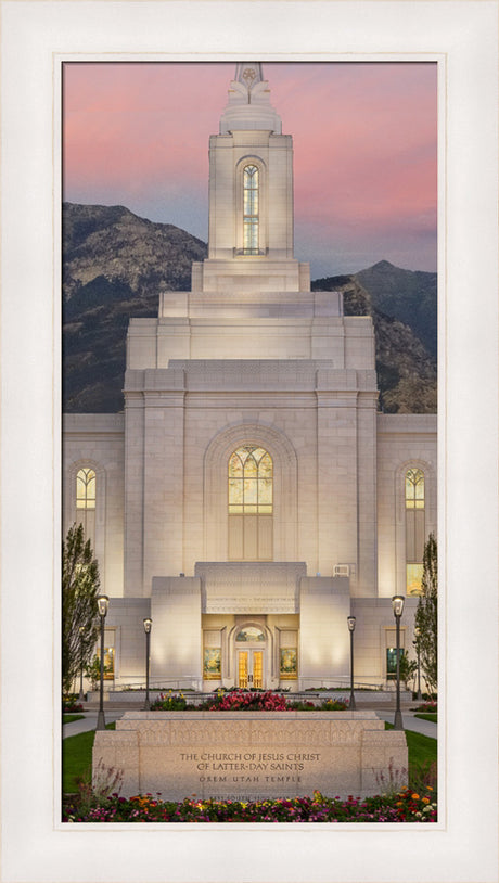 Orem Temple - Mighty Fortress - framed giclee canvas