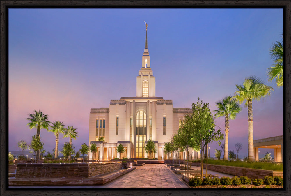 Red Cliffs Utah Temple - Covenant Path - framed giclee canvas