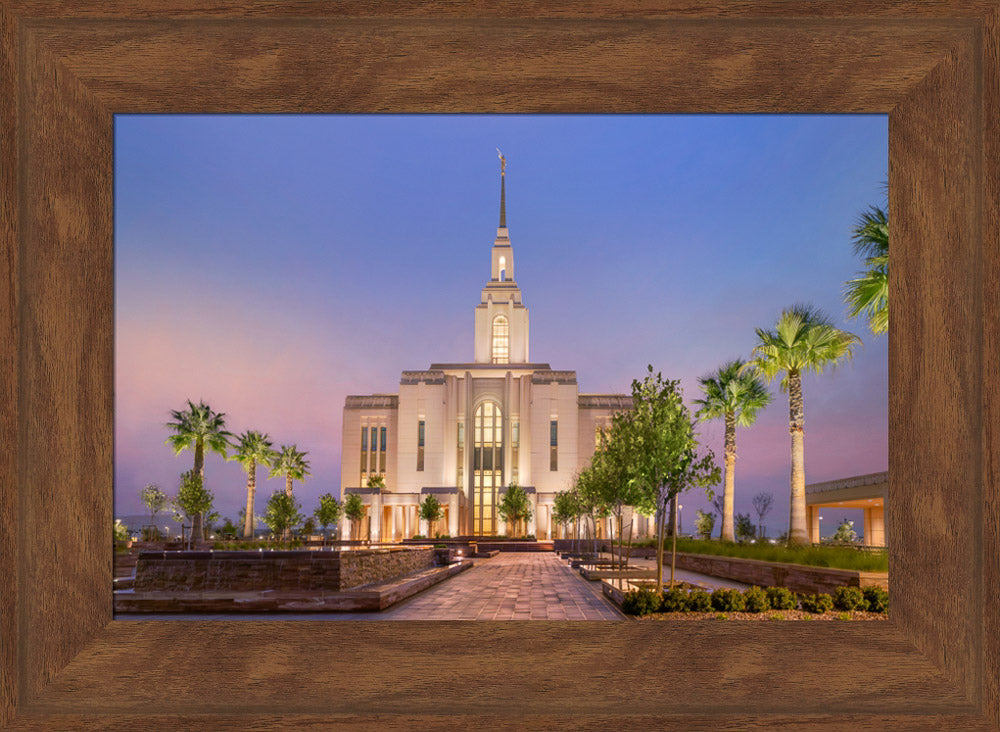 Red Cliffs Utah Temple - Covenant Path - framed giclee canvas