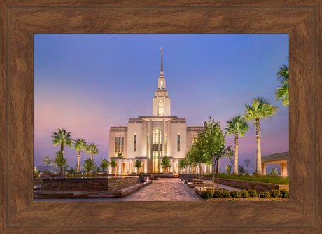 Red Cliffs Utah Temple - Covenant Path - framed giclee canvas