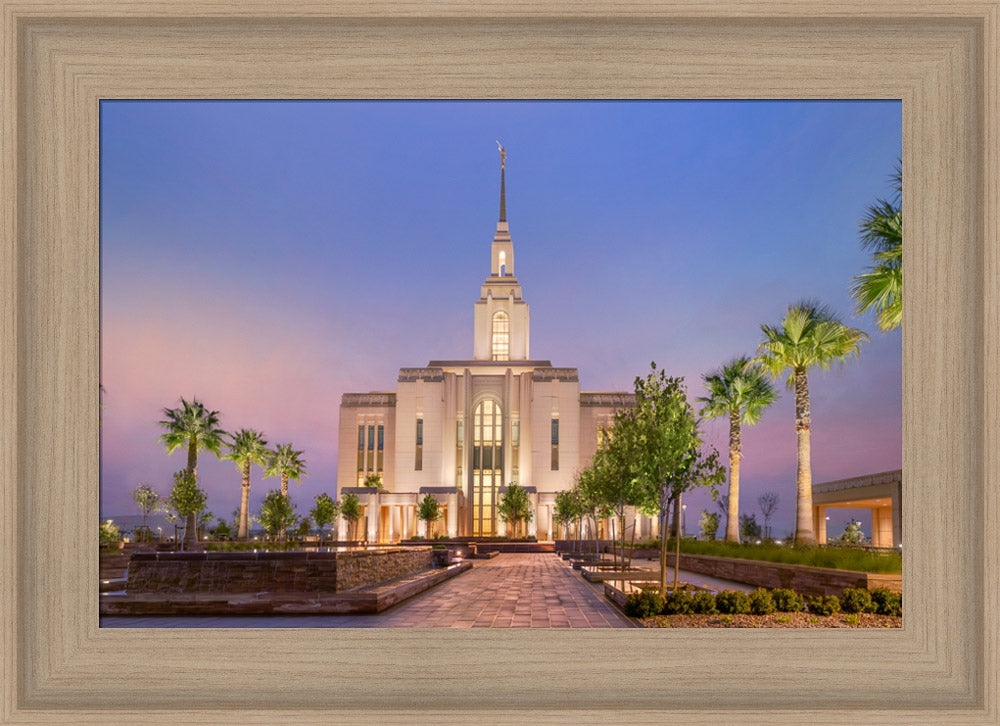 Red Cliffs Utah Temple - Covenant Path - framed giclee canvas