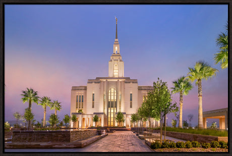 Red Cliffs Utah Temple - Covenant Path - framed giclee canvas