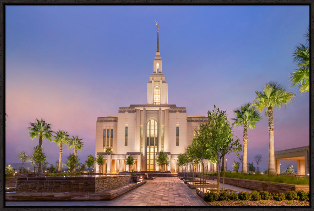 Red Cliffs Utah Temple - Covenant Path - framed giclee canvas