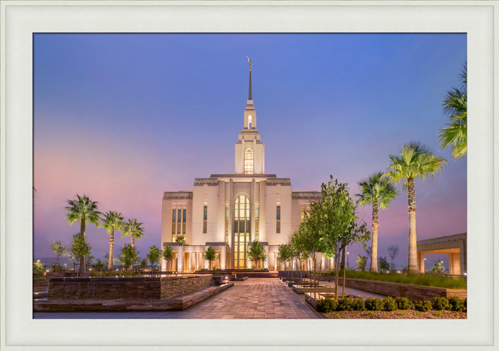 Red Cliffs Utah Temple - Covenant Path - framed giclee canvas