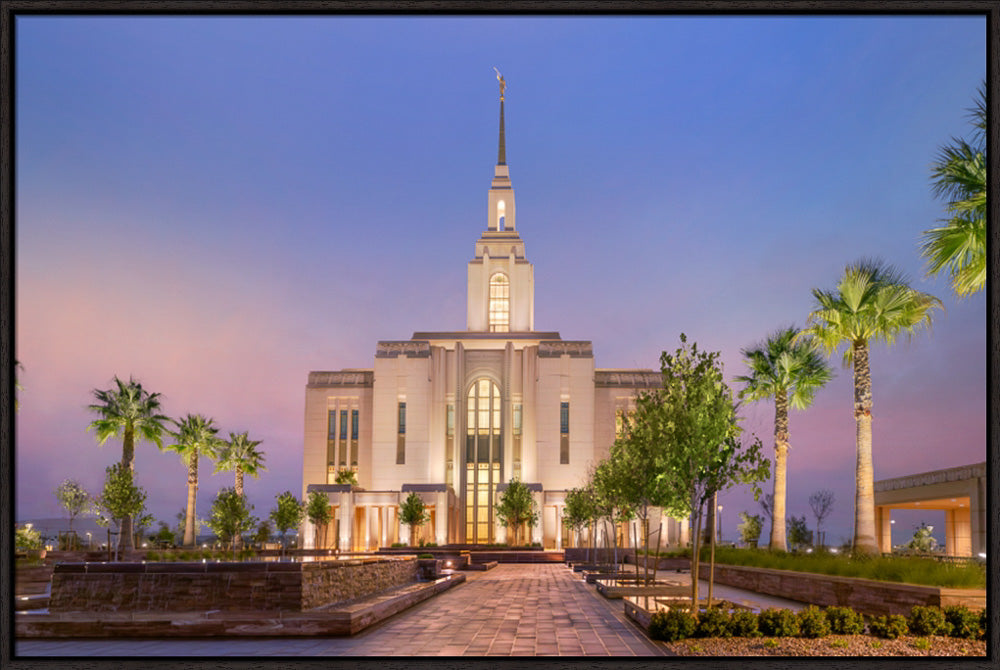 Red Cliffs Utah Temple - Covenant Path - framed giclee canvas