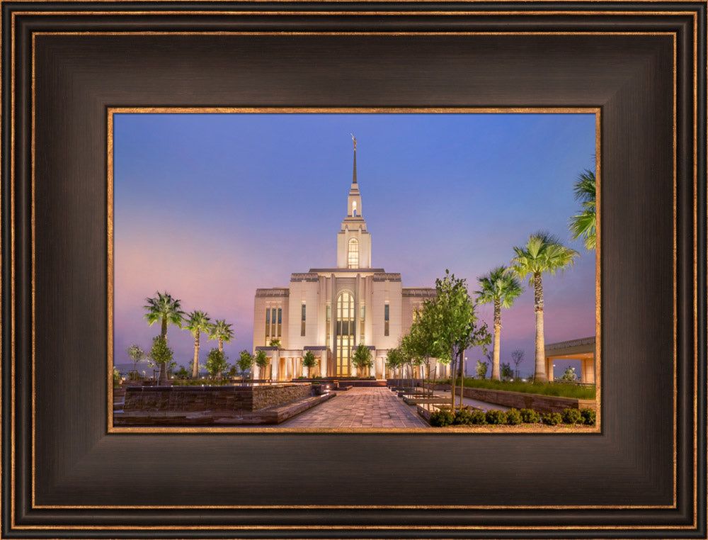 Red Cliffs Utah Temple - Covenant Path - framed giclee canvas