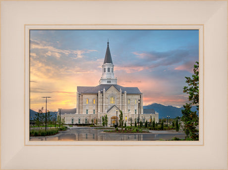 Taylorsville Temple - Covenant Path - framed giclee canvas