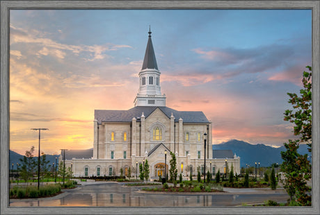 Taylorsville Temple - Covenant Path - framed giclee canvas