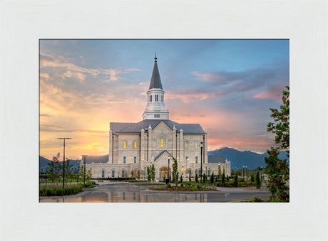 Taylorsville Temple - Covenant Path - framed giclee canvas