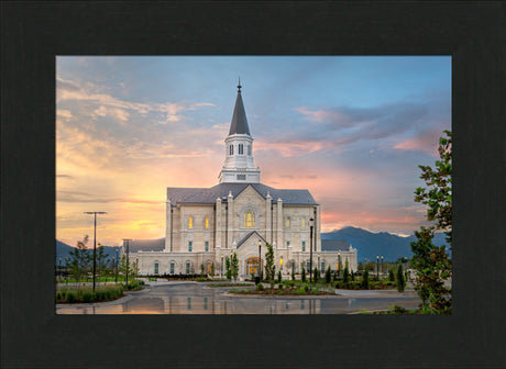 Taylorsville Temple - Covenant Path - framed giclee canvas