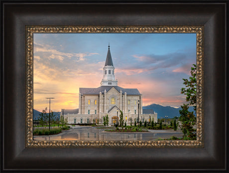 Taylorsville Temple - Covenant Path - framed giclee canvas