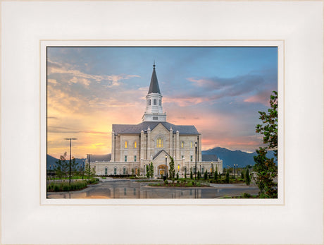 Taylorsville Temple - Covenant Path - framed giclee canvas