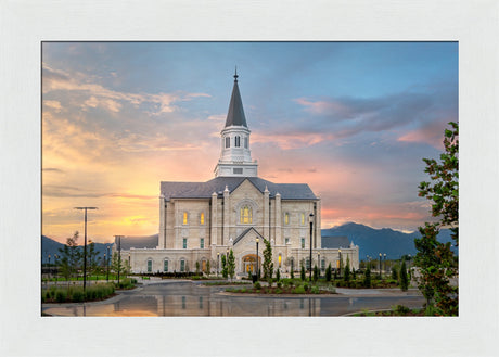 Taylorsville Temple - Covenant Path - framed giclee canvas