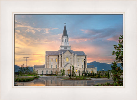 Taylorsville Temple - Covenant Path - framed giclee canvas