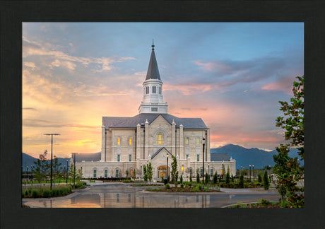 Taylorsville Temple - Covenant Path - framed giclee canvas