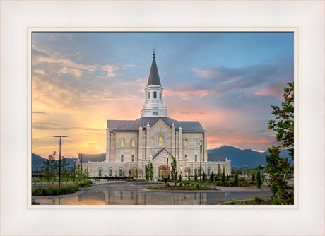 Taylorsville Temple - Covenant Path - framed giclee canvas