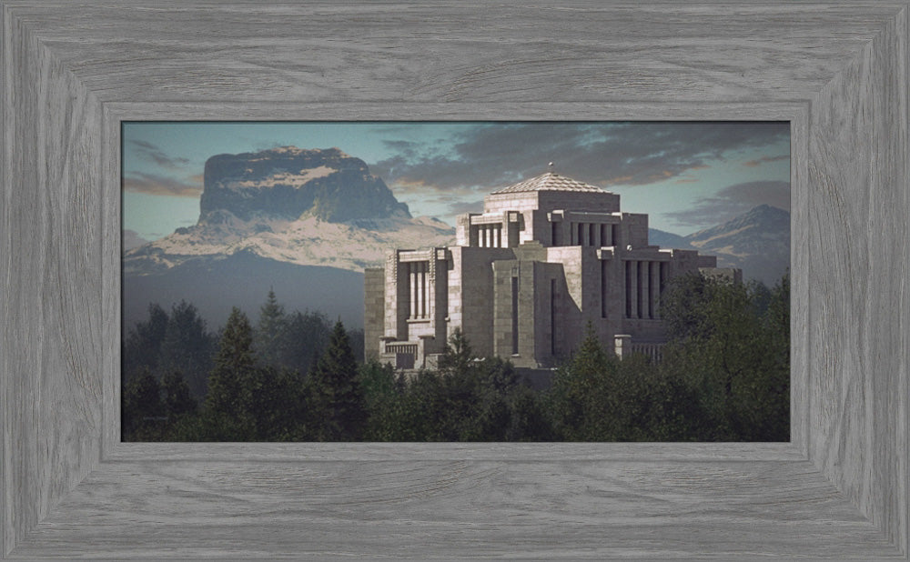 Temple With Mountain - Altus Fine Art