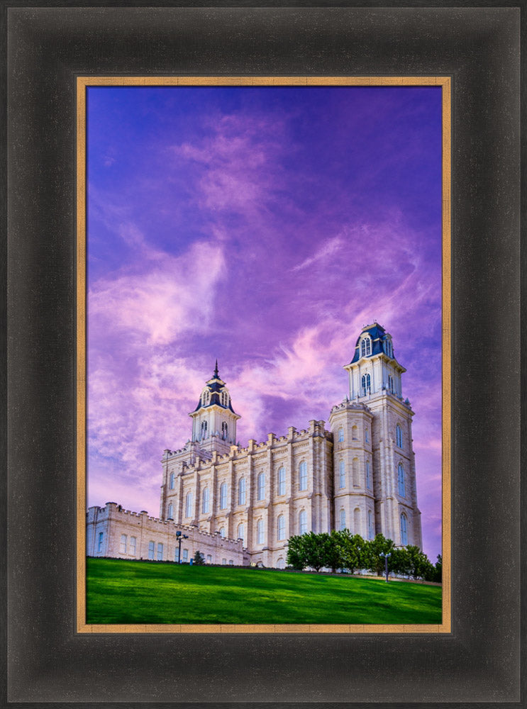 Manti Temple - Pink Sunrise by Scott Jarvie