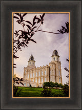 Manti Temple - Framed by Leaves by Scott Jarvie