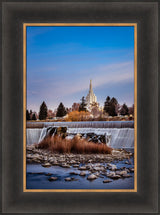 Idaho Falls Temple - From the Falls by Scott Jarvie