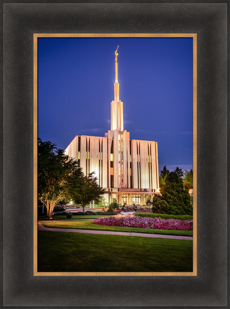 Seattle Temple - Sunset from the Front by Scott Jarvie