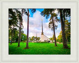 Stockholm Sweden Temple - Through the Trees - framed giclee canvas