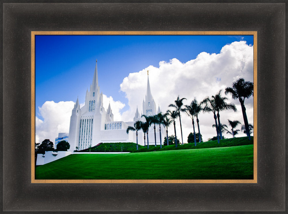 San Diego Temple - Summer Palms by Scott Jarvie