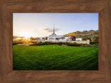 Billings Temple - Sunset - framed giclee canvas