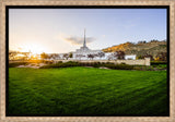 Billings Temple - Sunset - framed giclee canvas